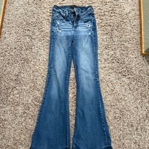 Women's Blue Flared Jeans